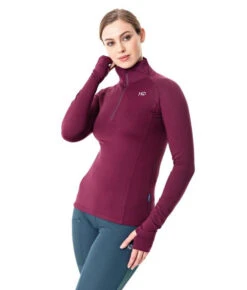 Horseware Ireland Horseware Thea Tech Quarter Zip Fleece -Horseback Riding Clothing Store thea tech quarter zip fleece beetroot side CKHCTA HW 95663.1663956372