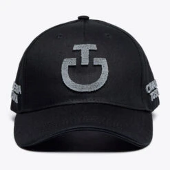 Cavalleria Toscana Tufted Stitch Cap -Horseback Riding Clothing Store tufted stitch cap black front CPU023 GA002 9999 CT 55427.1678573877