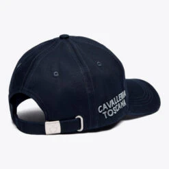 Cavalleria Toscana Tufted Stitch Cap -Horseback Riding Clothing Store tufted stitch cap navy side CPU023 GA002 7901 CT 00584.1678573804