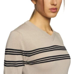 Cavalleria Toscana Merino V-Neck Sweater 11 Cavalleria Toscana Merino V-Neck Sweater -Horseback Riding Clothing Store v neck sweater off white front detail MAD113 ct 82161.1650668195