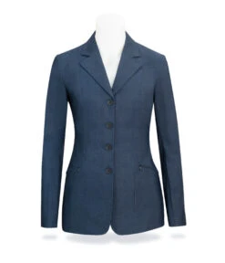 RJ Classics Victory Ladies Show Coat -Horseback Riding Clothing Store victory show coat navy plaid front V3021 rjclassics 33892.1659024692
