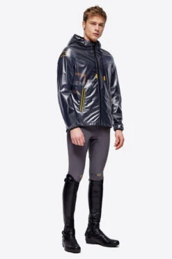 RG Unisex Waterproof Hooded Jacket -Horseback Riding Clothing Store waterproof jacket grey man front COU001 NL002 8D00 RG 19427.1669828068