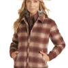 Powder River Wool Plaid Bomber Coat