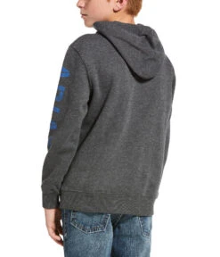 Ariat Youth Classic Logo Hoodie -Horseback Riding Clothing Store youth classic logo hoodie charcoal back 10033032 ariat 01981.1603480615