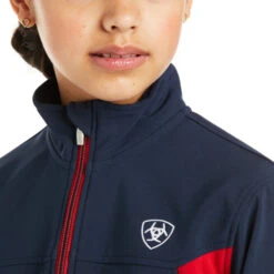 Ariat Youth New Team Softshell Jacket -Horseback Riding Clothing Store youth team softshell navy collar 10019268 ariat 60534.1641431266